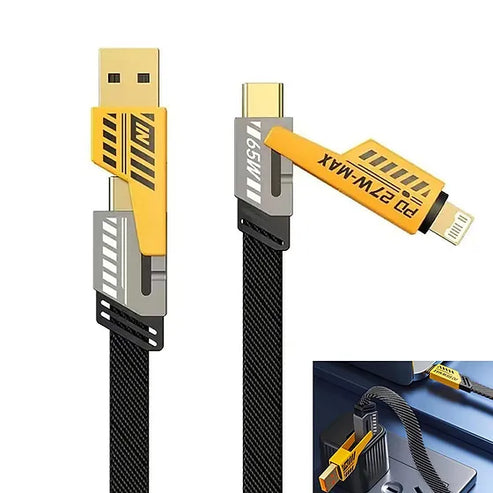 ⚡ Cable 4 en 1 Flat Wire